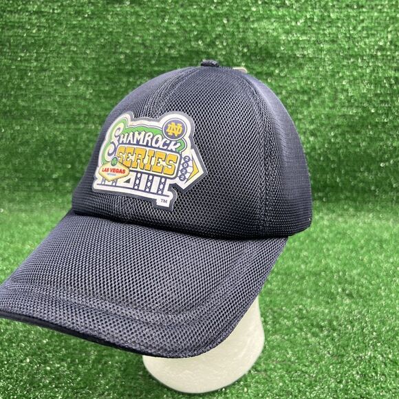 Notre Dame Fighting Irish Shamrock Series Las Vegas Navy Blue Baseball Hat NWT - Picture 1 of 8